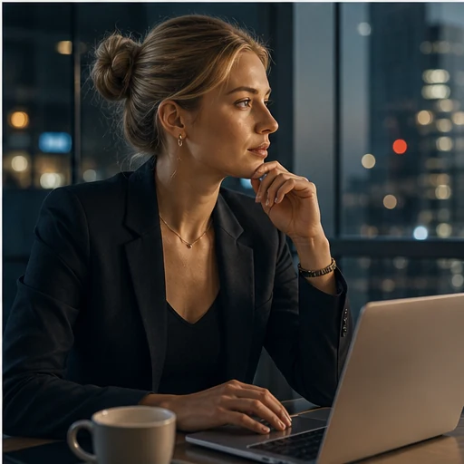Jeune salarié ambitieux en environnement corporate