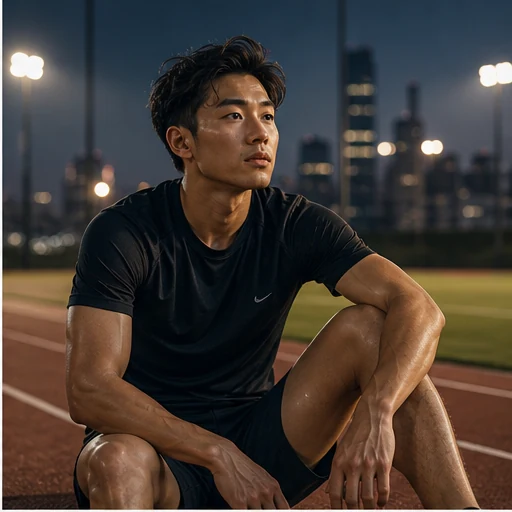Sportif ambitieux en préparation