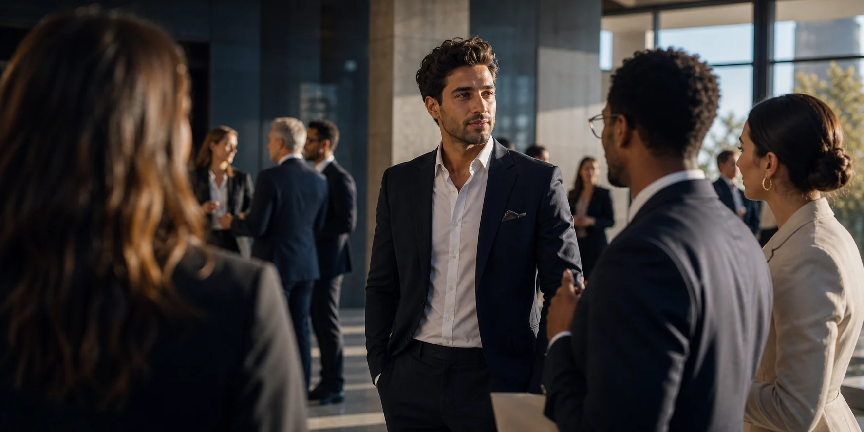 Jeune professionnel incarnant une trajectoire crédible en réseau