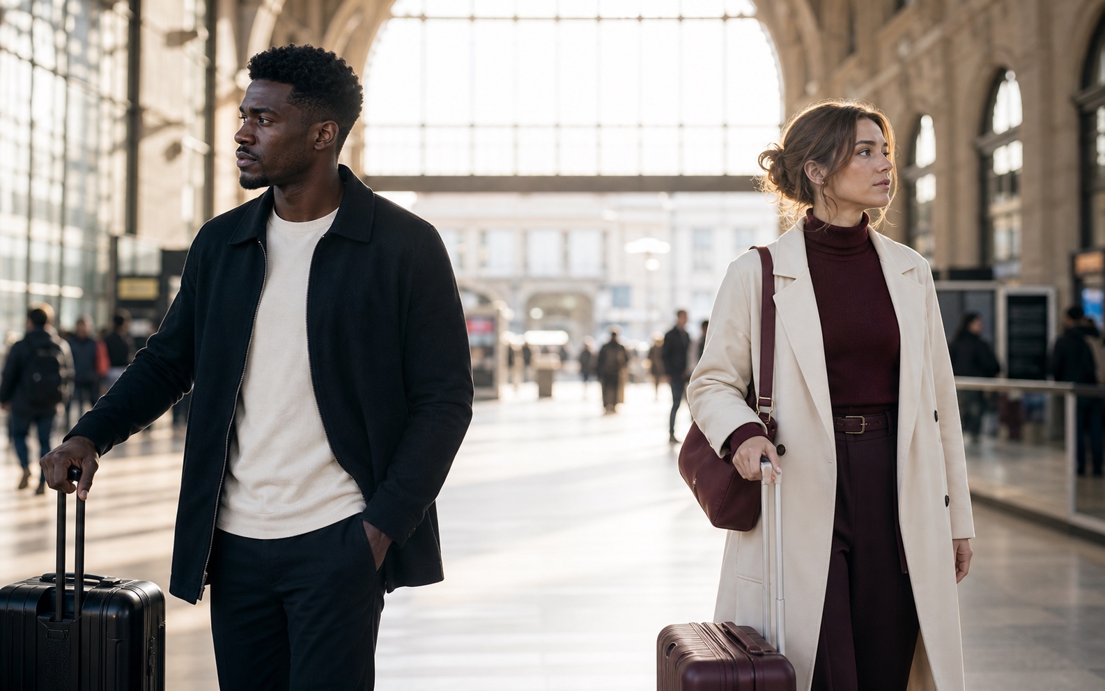 Couple silencieux dans une relation incertaine sans direction commune