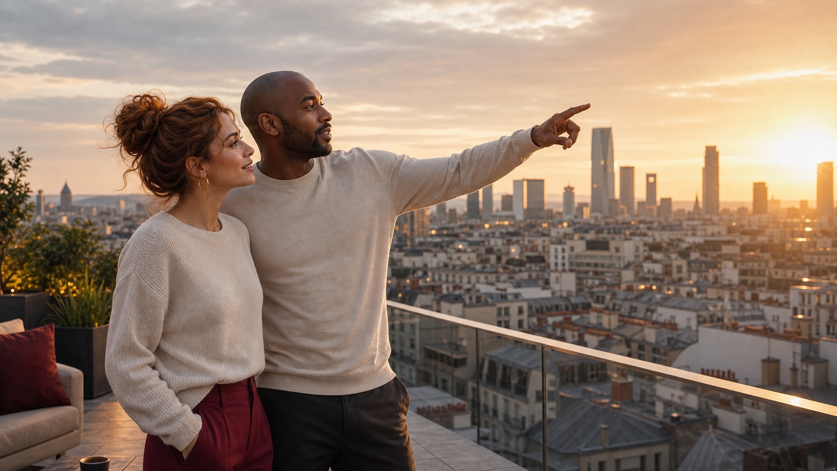 Couple marchant ensemble vers une vision commune
